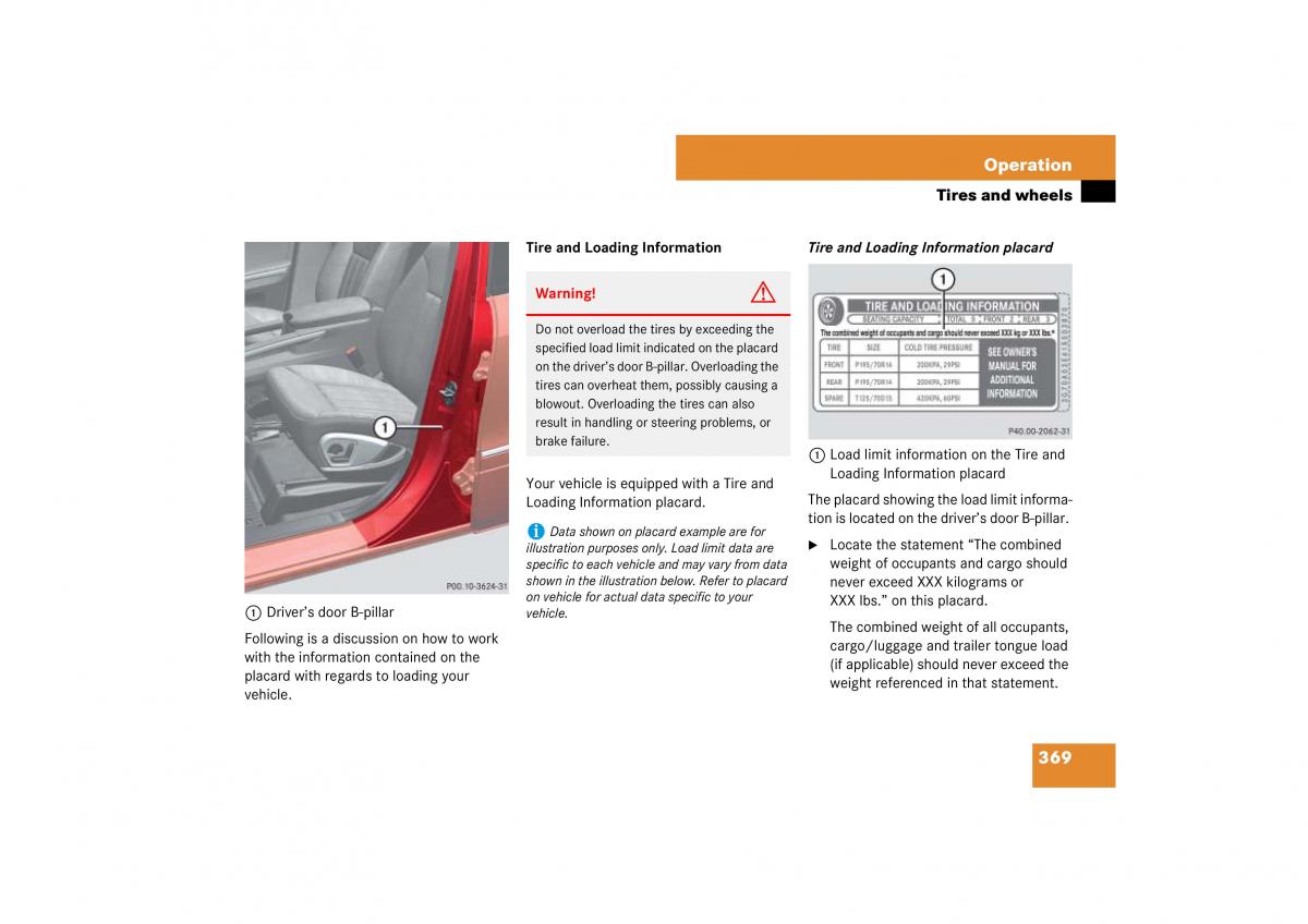 Mercedes Benz ML W164 owners manual / page 370