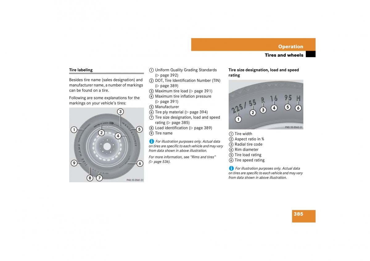 Mercedes Benz ML W164 owners manual / page 386