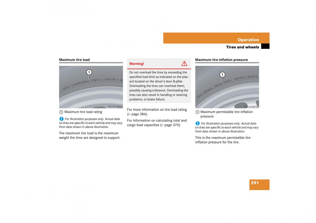 Mercedes Benz ML W164 owners manual / page 392