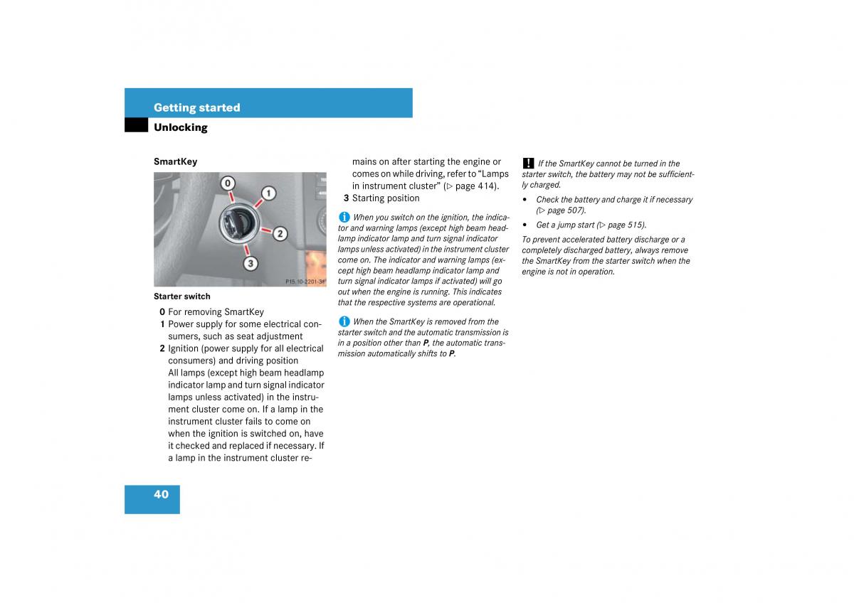 Mercedes Benz ML W164 owners manual / page 41