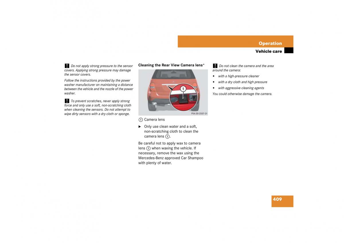 Mercedes Benz ML W164 owners manual / page 410