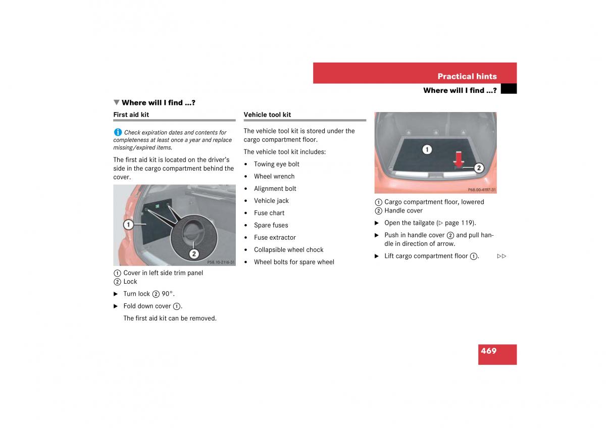 Mercedes Benz ML W164 owners manual / page 470