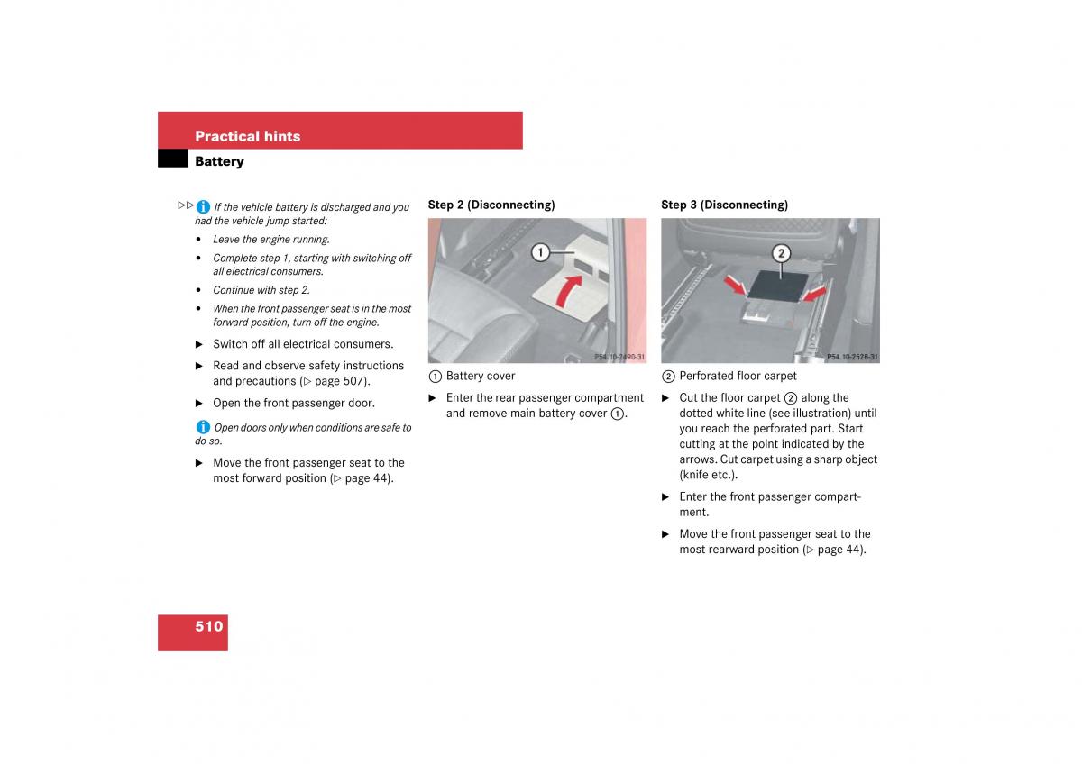 Mercedes Benz ML W164 owners manual / page 511