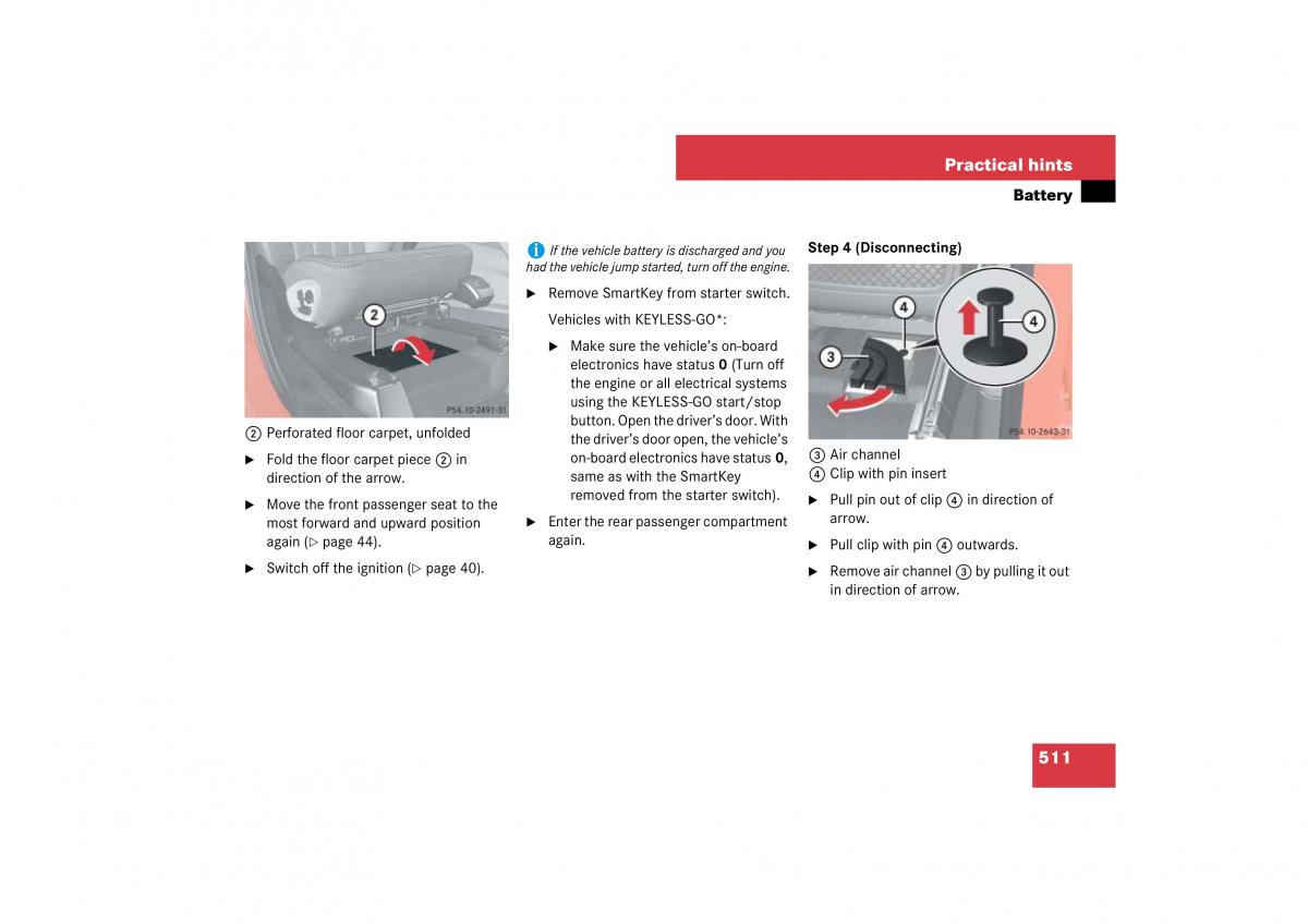 Mercedes Benz ML W164 owners manual / page 512