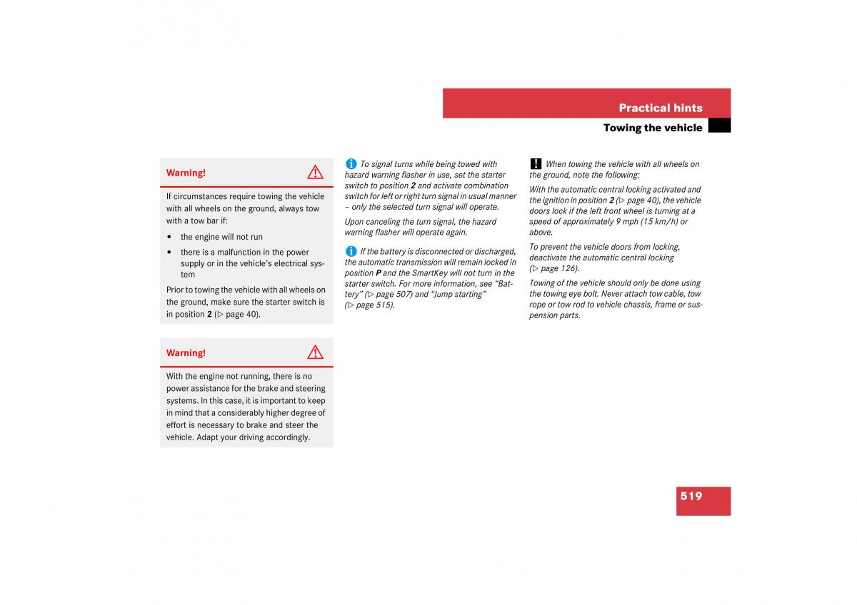 Mercedes Benz ML W164 owners manual / page 520