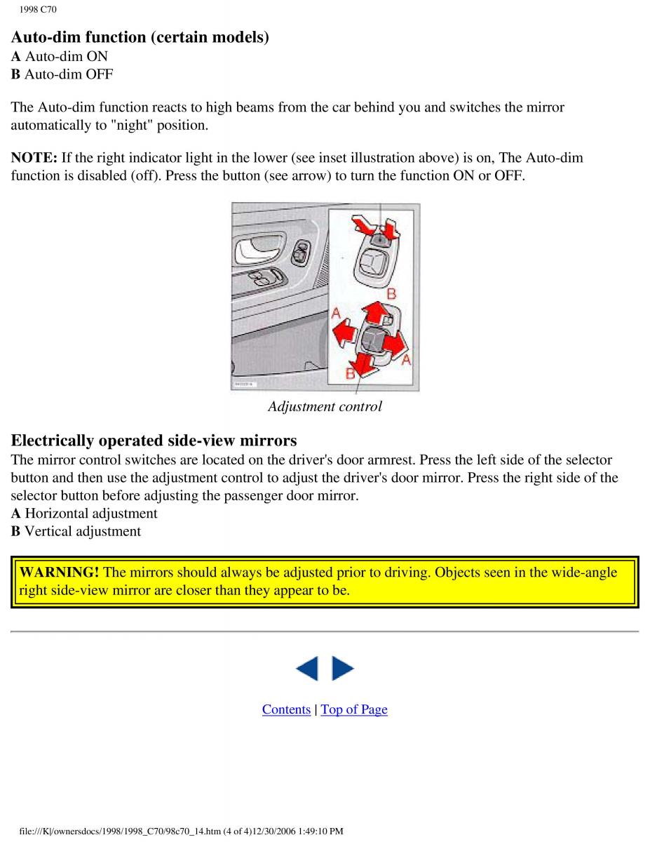 manual  Volvo C70 NI N1 owners manual / page 65