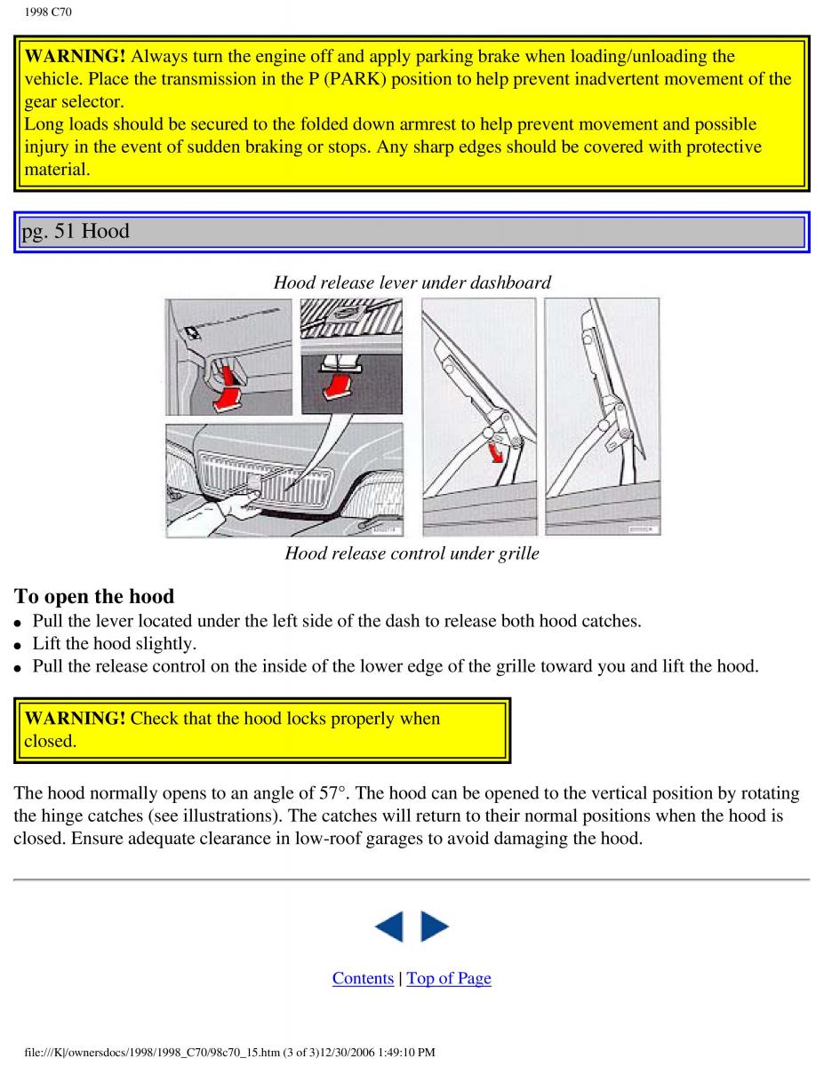 manual  Volvo C70 NI N1 owners manual / page 68