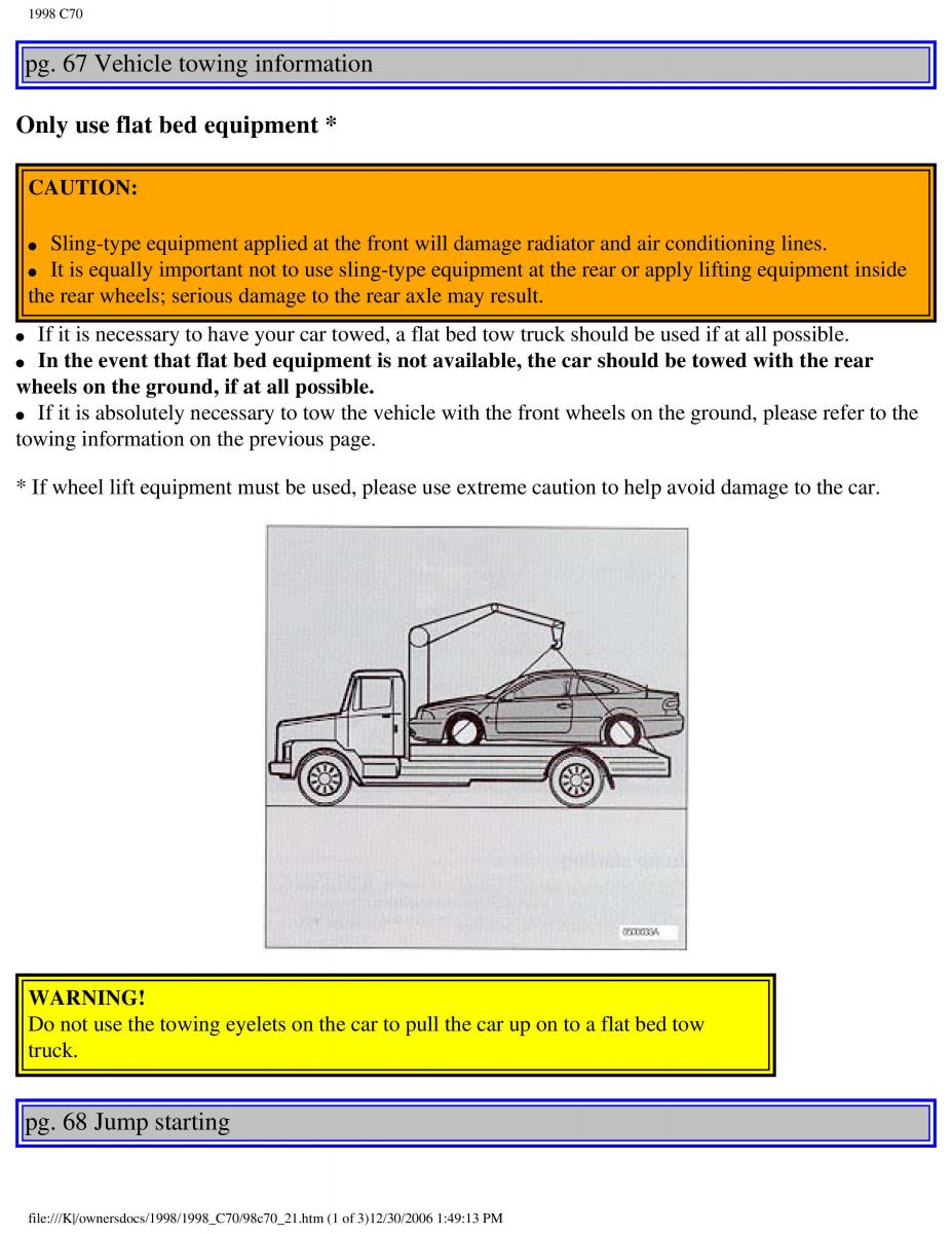 manual  Volvo C70 NI N1 owners manual / page 89