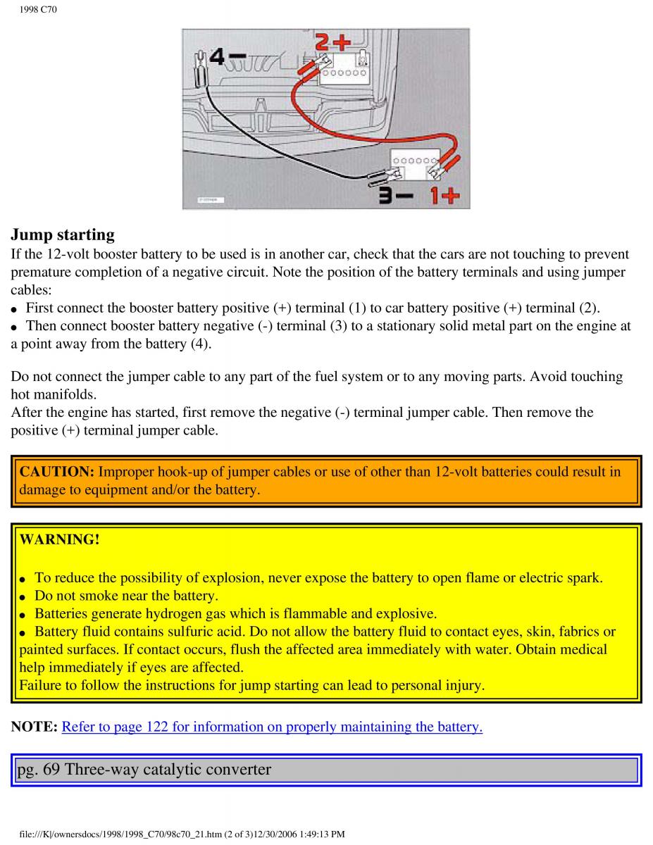 manual  Volvo C70 NI N1 owners manual / page 90