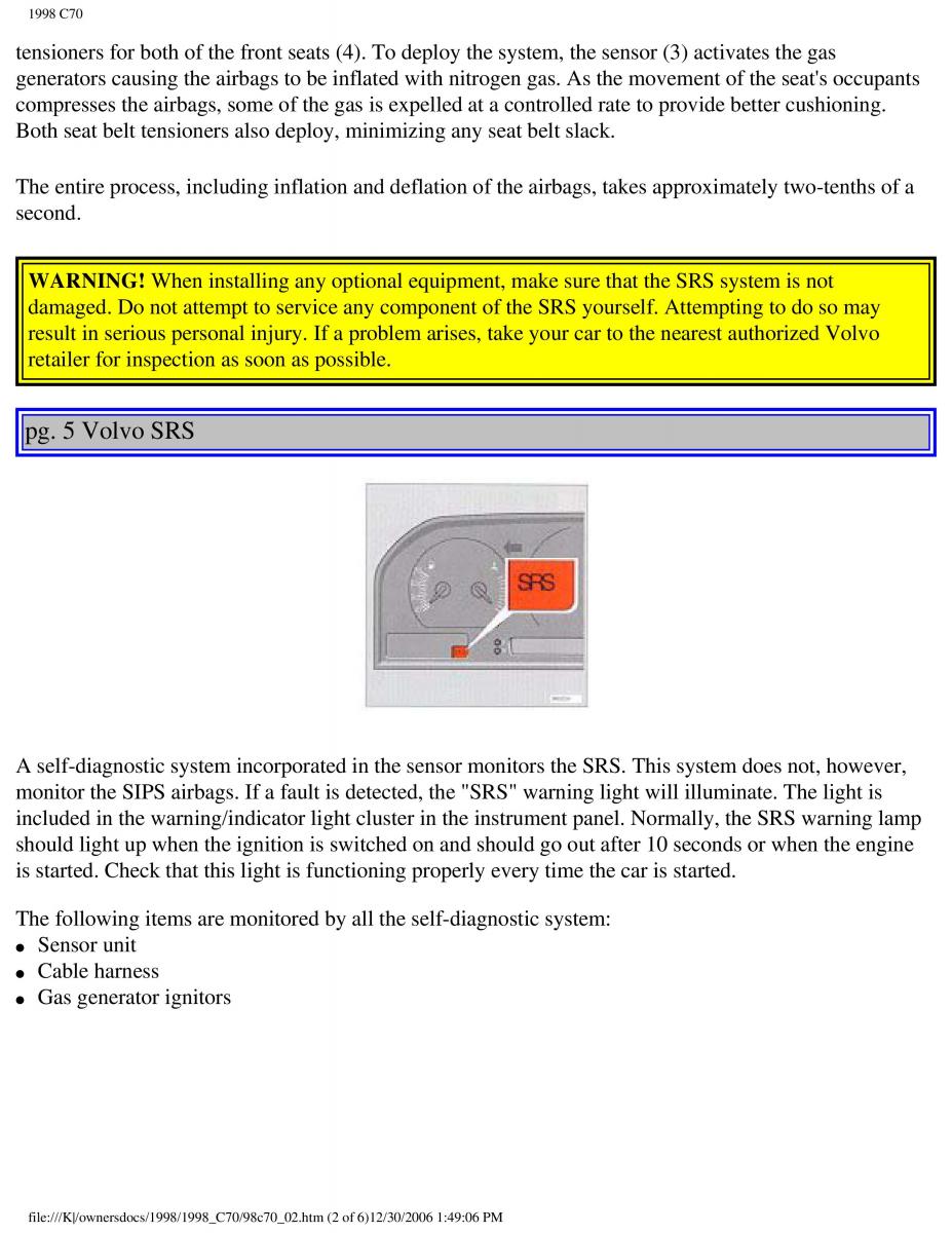 manual  Volvo C70 NI N1 owners manual / page 10