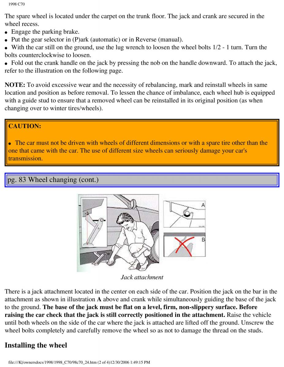 manual  Volvo C70 NI N1 owners manual / page 102