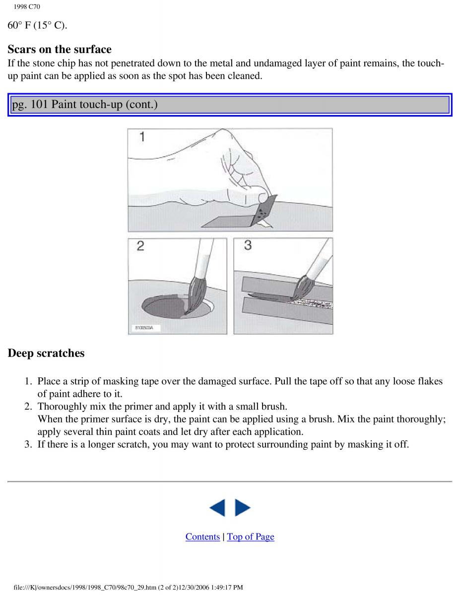 manual  Volvo C70 NI N1 owners manual / page 123