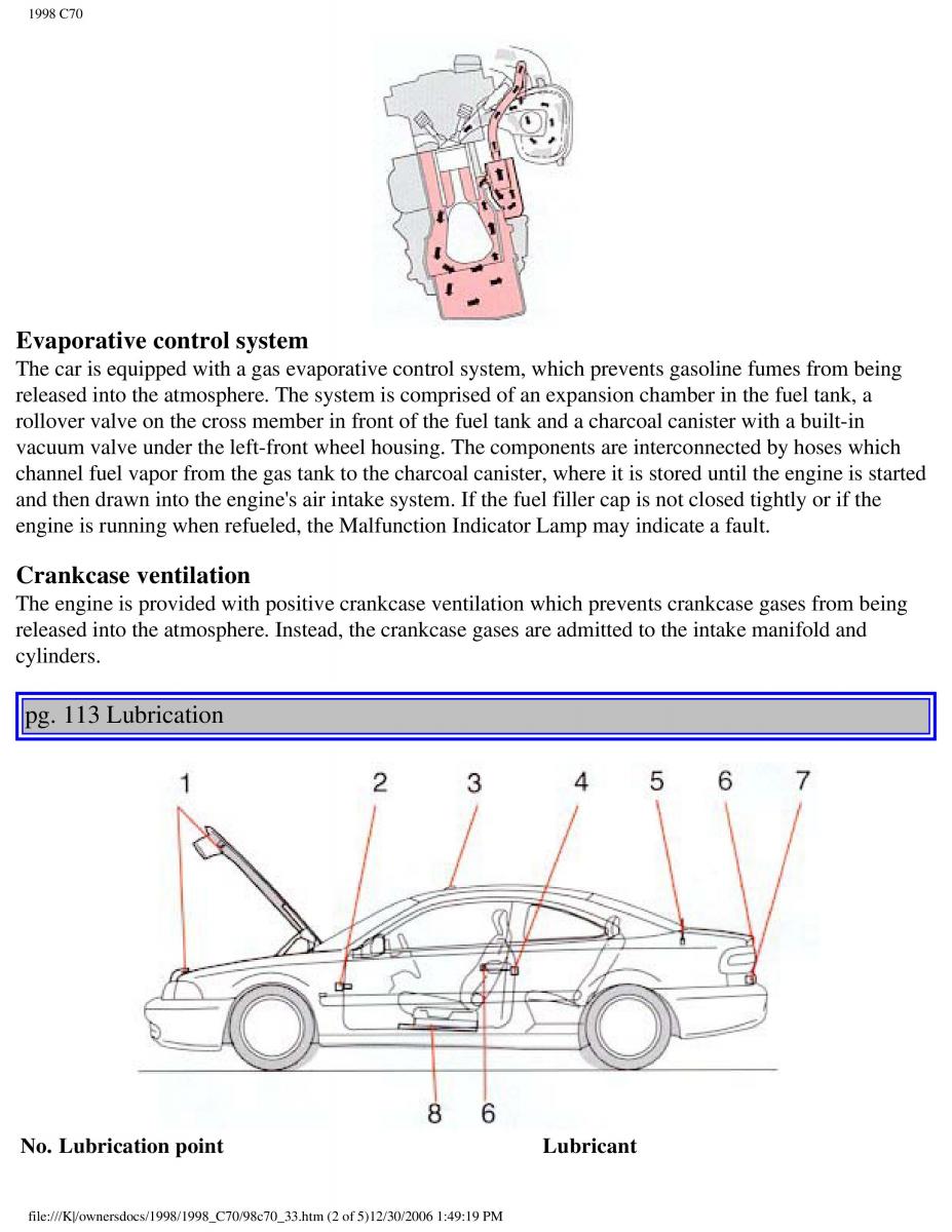 manual  Volvo C70 NI N1 owners manual / page 137