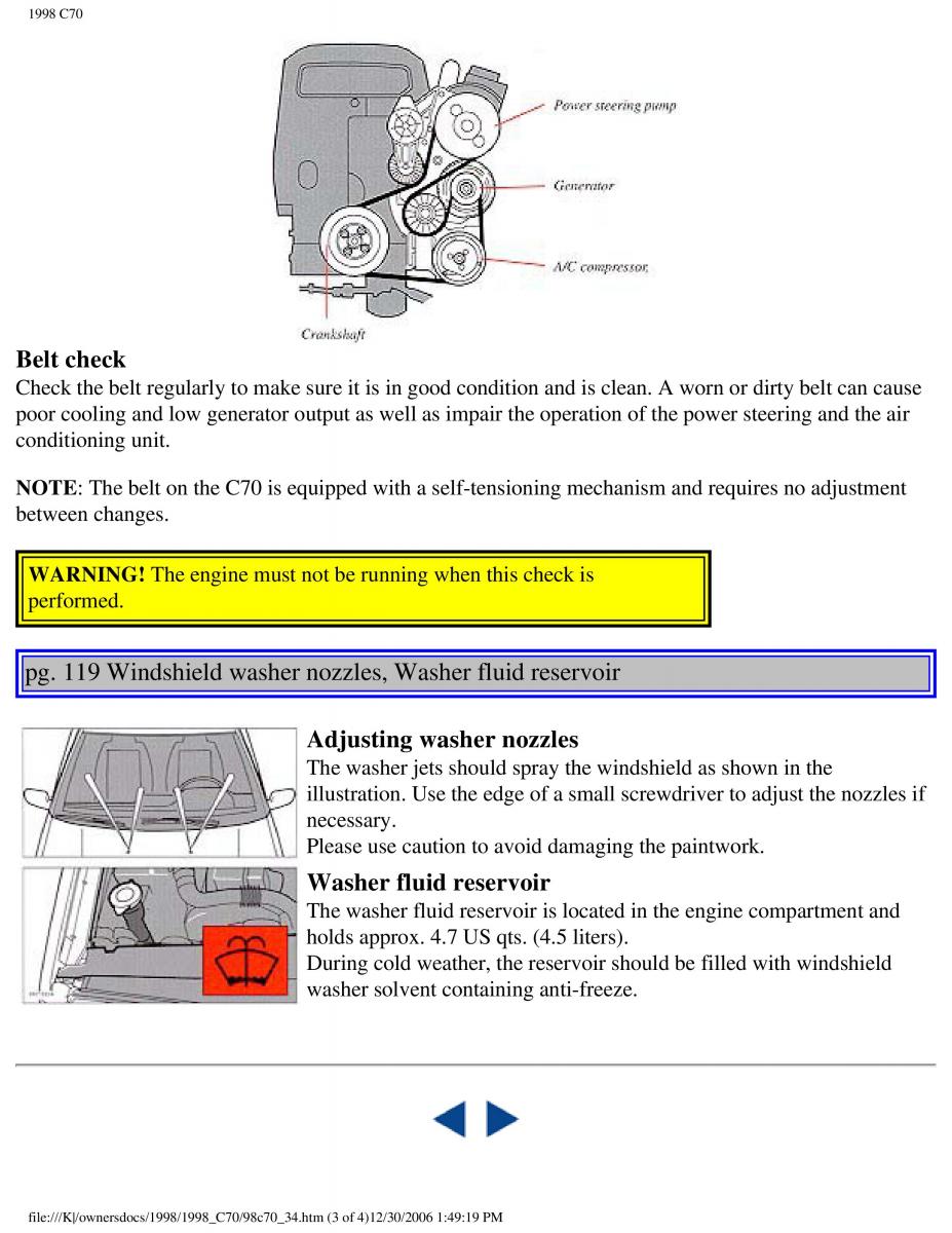 manual  Volvo C70 NI N1 owners manual / page 143