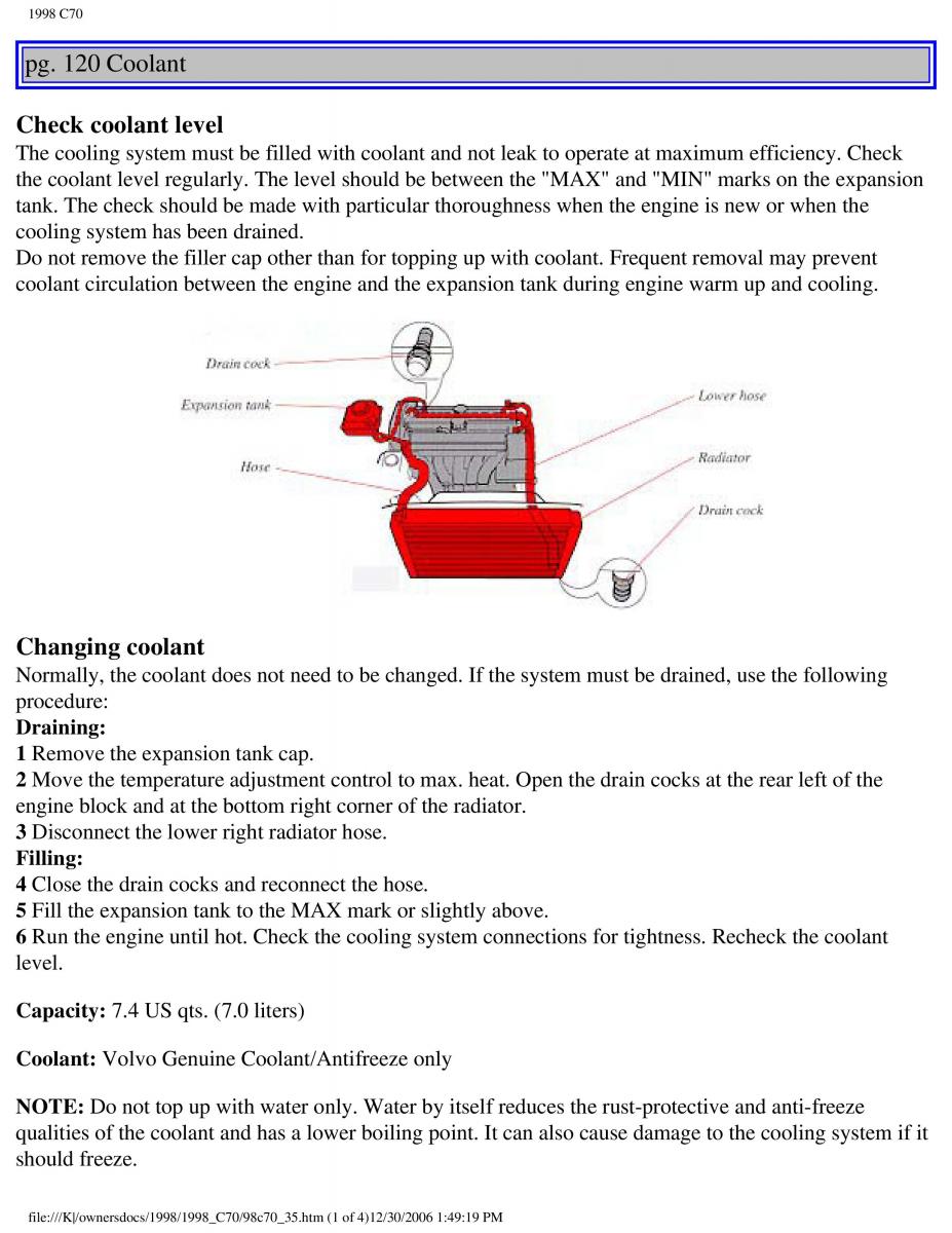 manual  Volvo C70 NI N1 owners manual / page 145