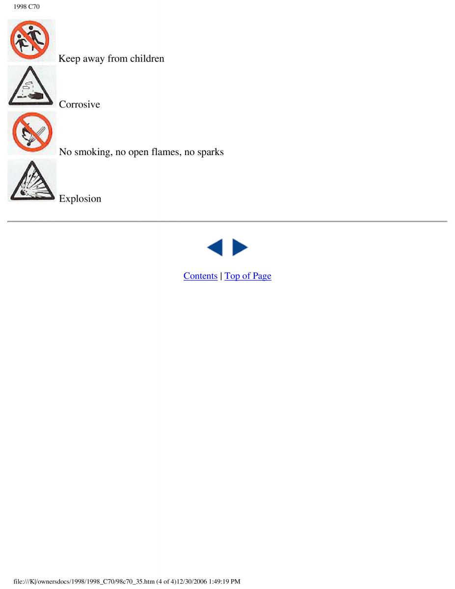 manual  Volvo C70 NI N1 owners manual / page 148