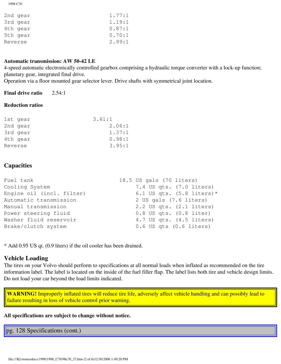 manual  Volvo C70 NI N1 owners manual / page 153