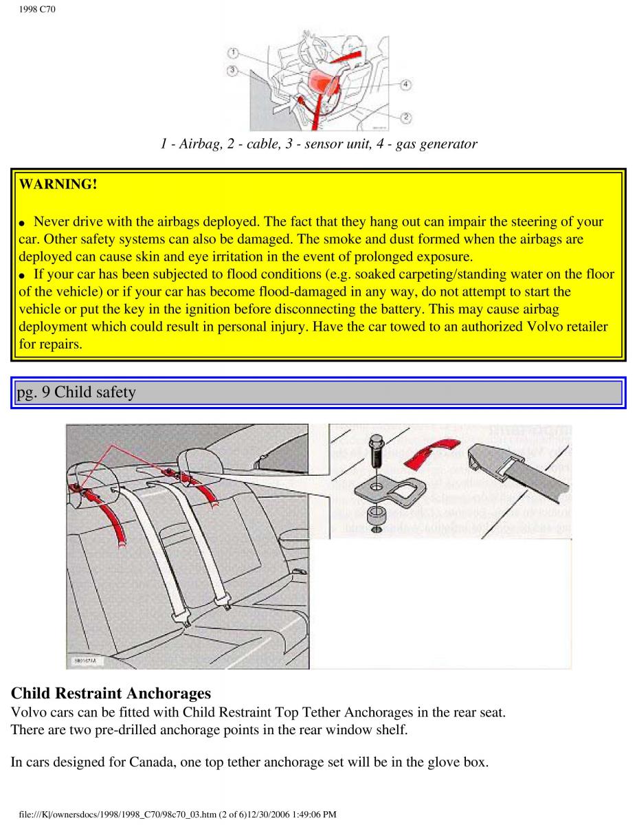 manual  Volvo C70 NI N1 owners manual / page 16