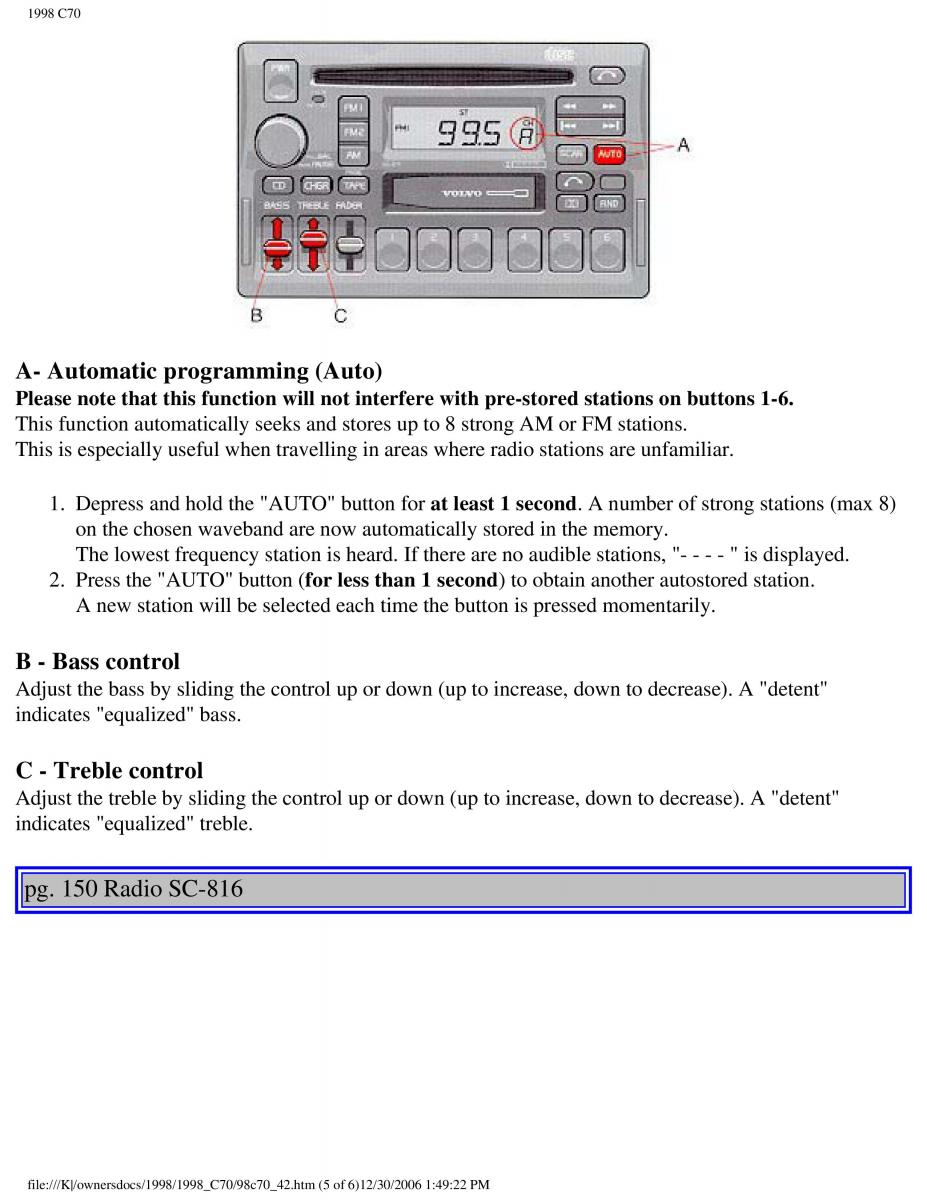 manual  Volvo C70 NI N1 owners manual / page 177