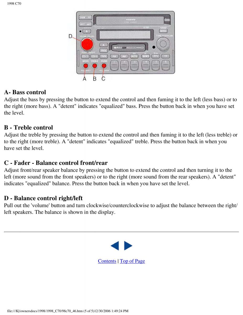 manual  Volvo C70 NI N1 owners manual / page 193