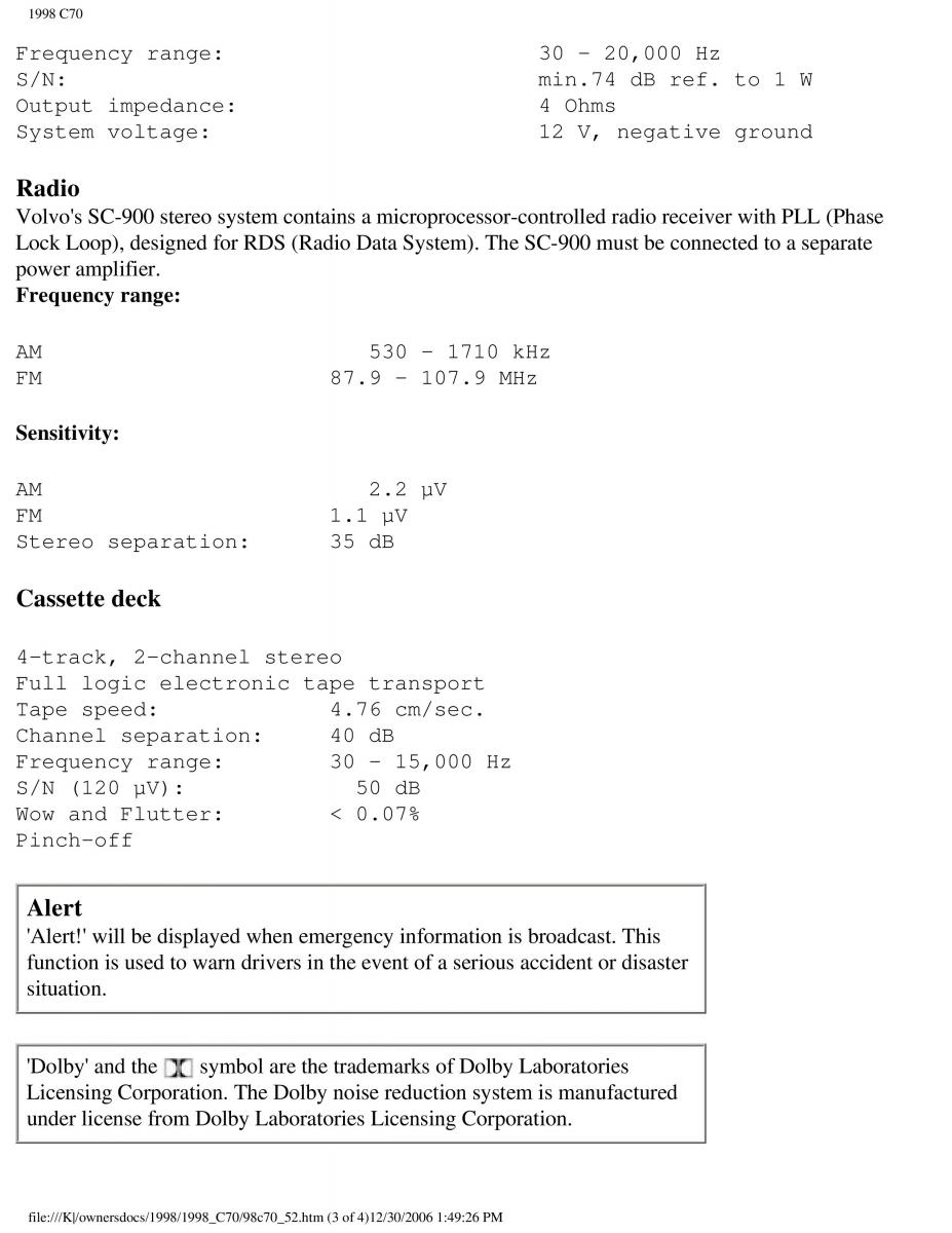 manual  Volvo C70 NI N1 owners manual / page 211