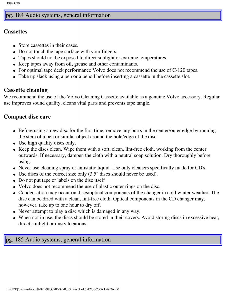 manual  Volvo C70 NI N1 owners manual / page 213