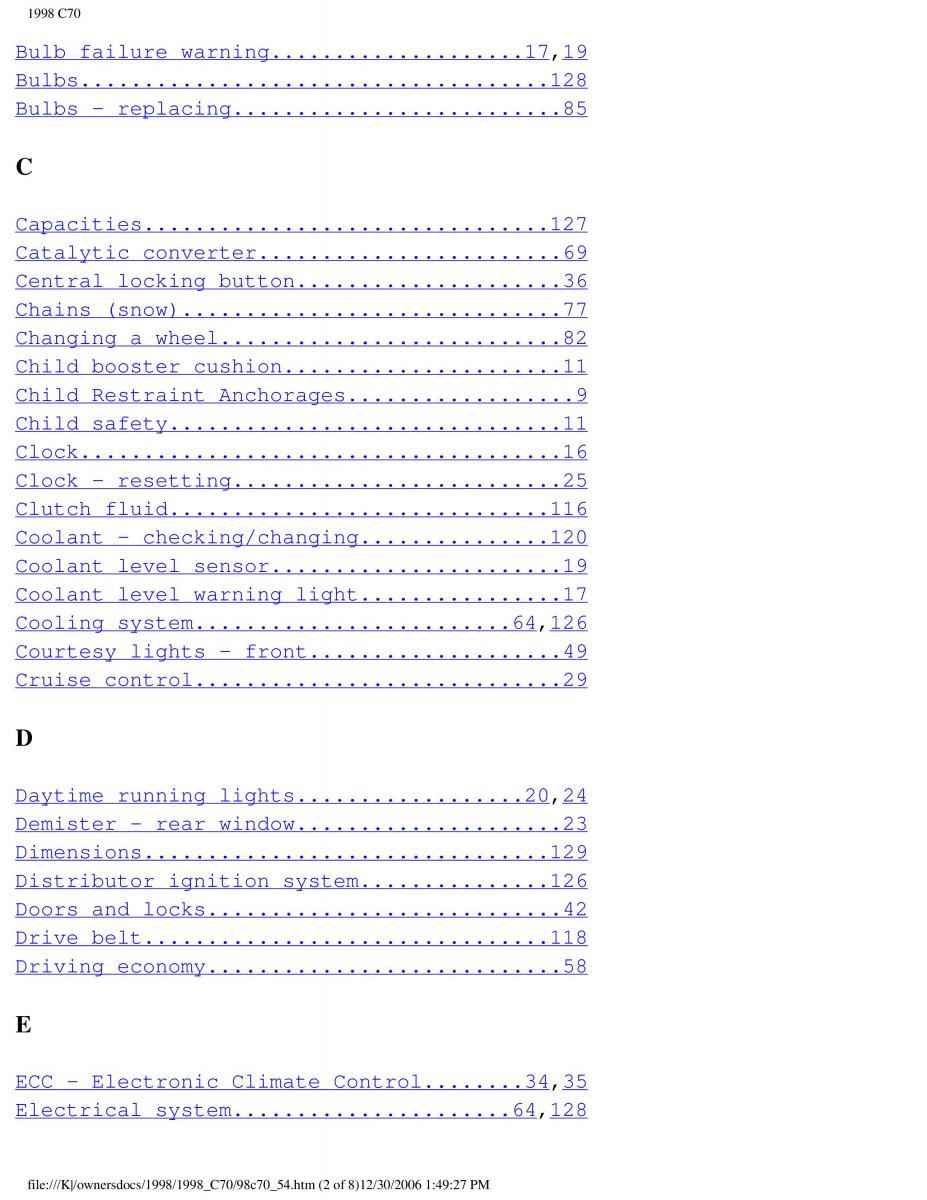 manual  Volvo C70 NI N1 owners manual / page 219