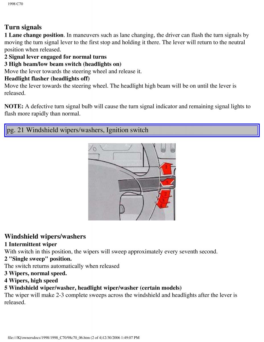 manual  Volvo C70 NI N1 owners manual / page 30