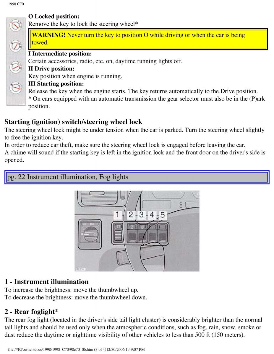 manual  Volvo C70 NI N1 owners manual / page 31