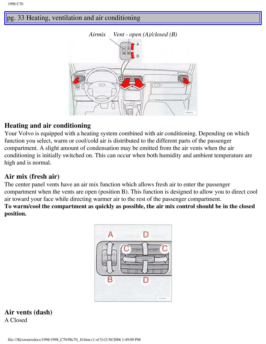 manual  Volvo C70 NI N1 owners manual / page 44