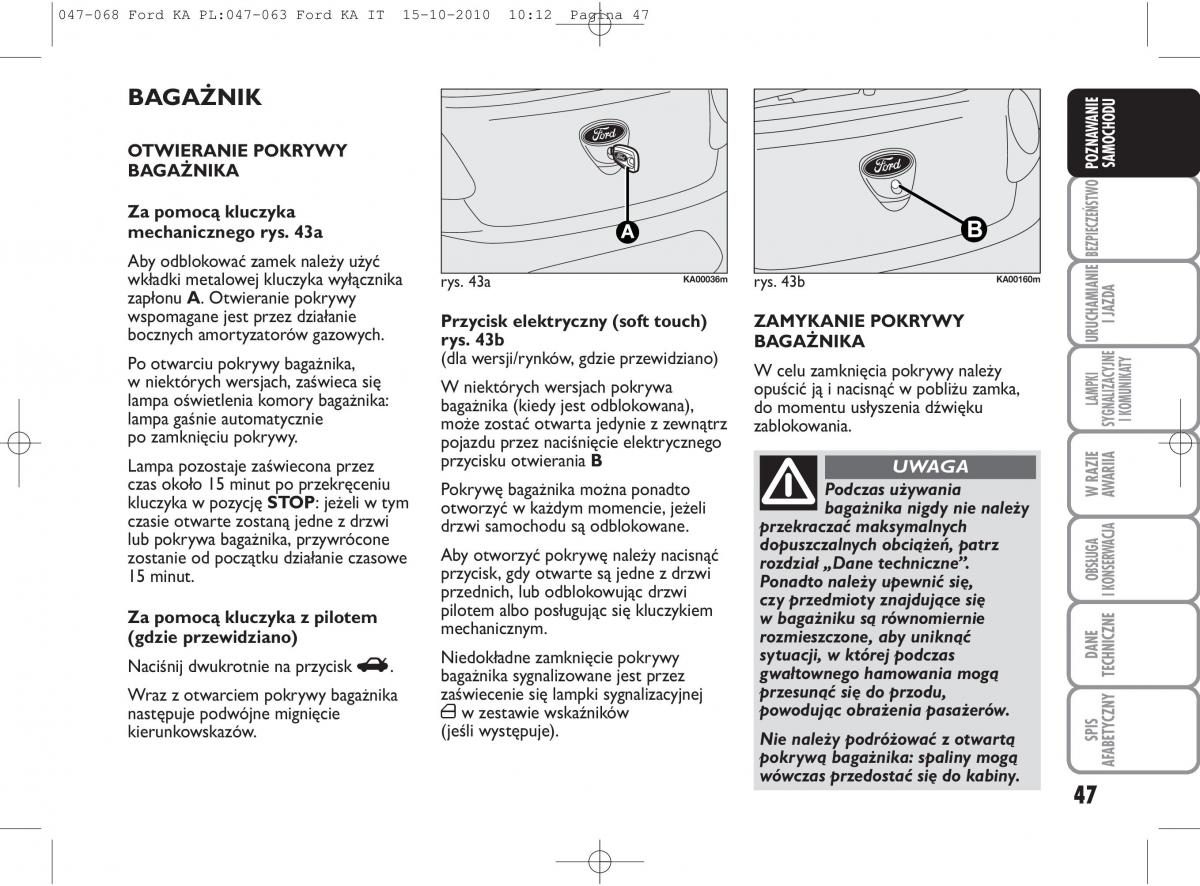 manual  Ford Ka II 2 instrukcja / page 64