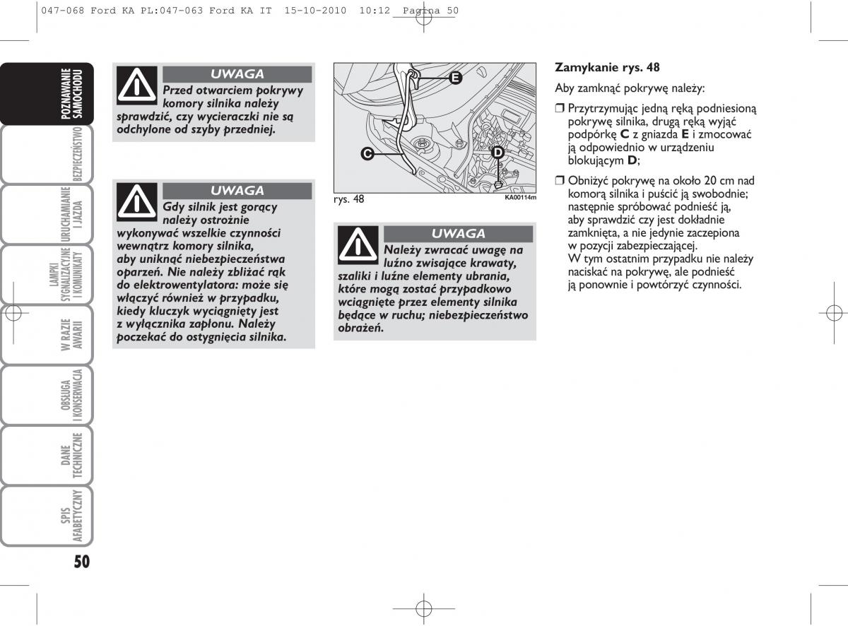 manual  Ford Ka II 2 instrukcja / page 67