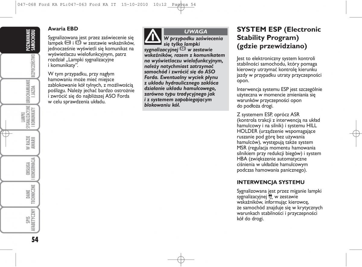 manual  Ford Ka II 2 instrukcja / page 71