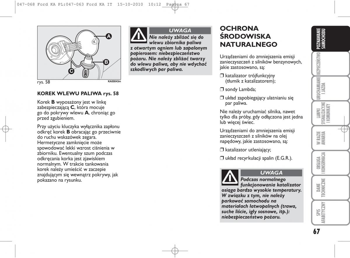 manual  Ford Ka II 2 instrukcja / page 84