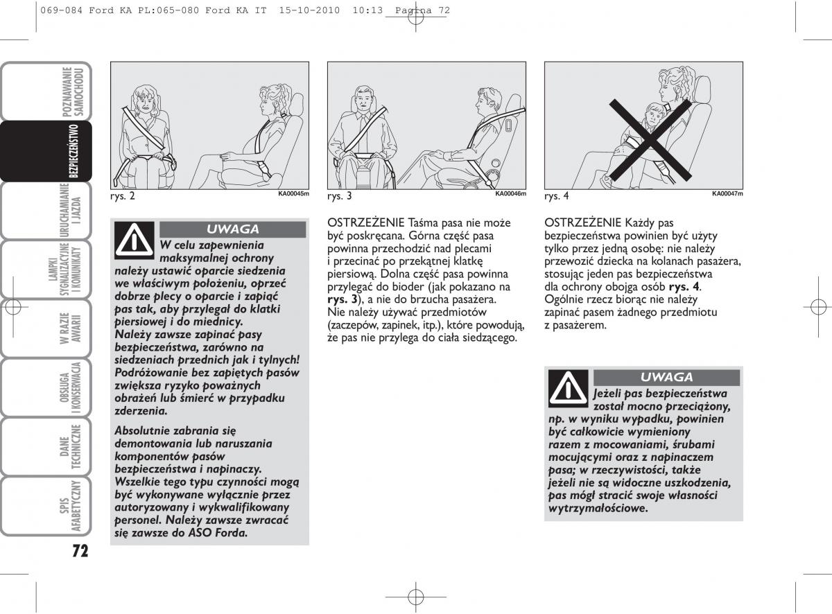 manual  Ford Ka II 2 instrukcja / page 89