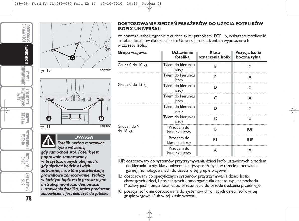 manual  Ford Ka II 2 instrukcja / page 95