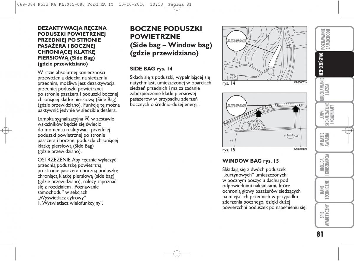 manual  Ford Ka II 2 instrukcja / page 98