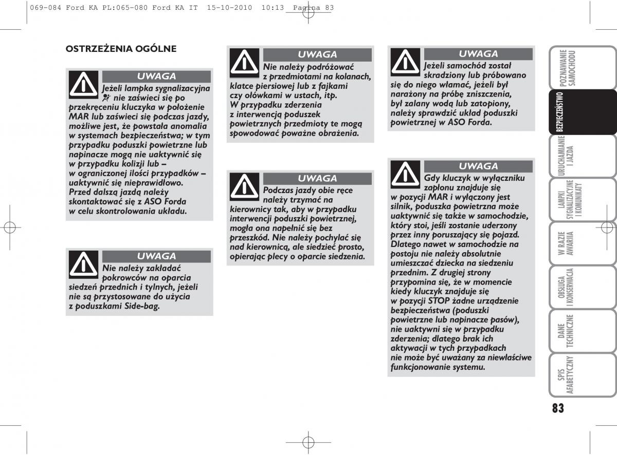 manual  Ford Ka II 2 instrukcja / page 100