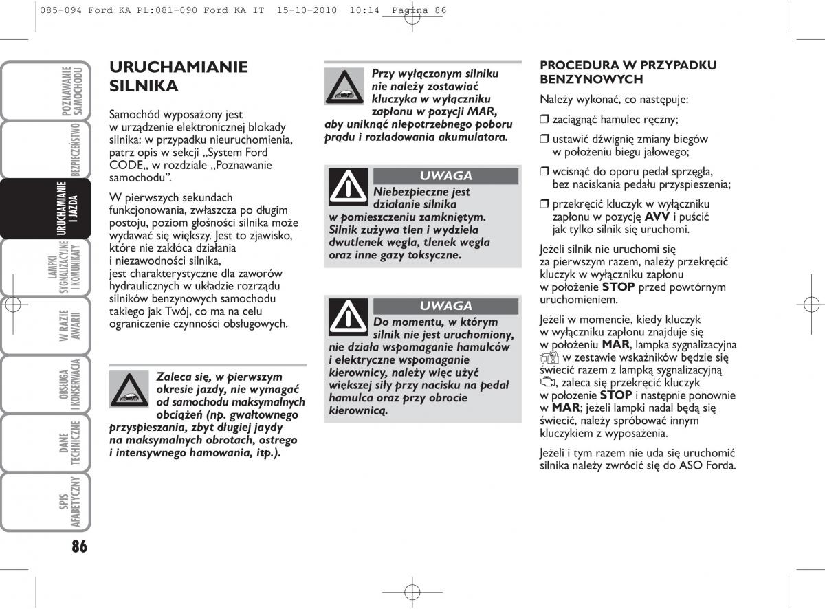 manual  Ford Ka II 2 instrukcja / page 103