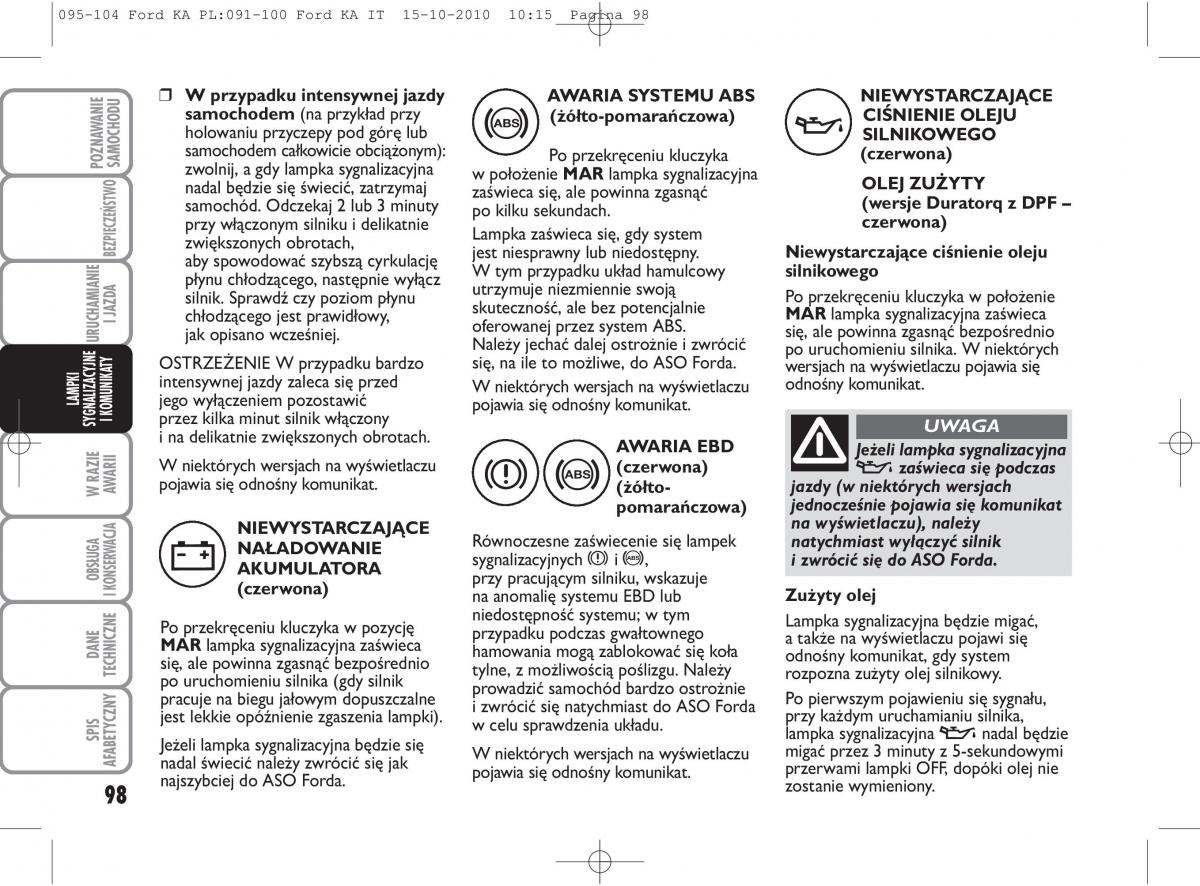 manual  Ford Ka II 2 instrukcja / page 115