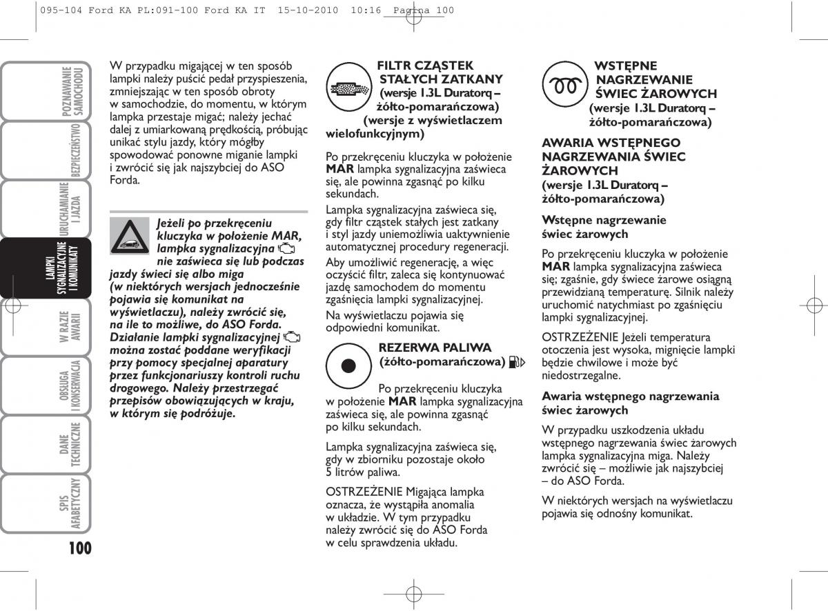 manual  Ford Ka II 2 instrukcja / page 117