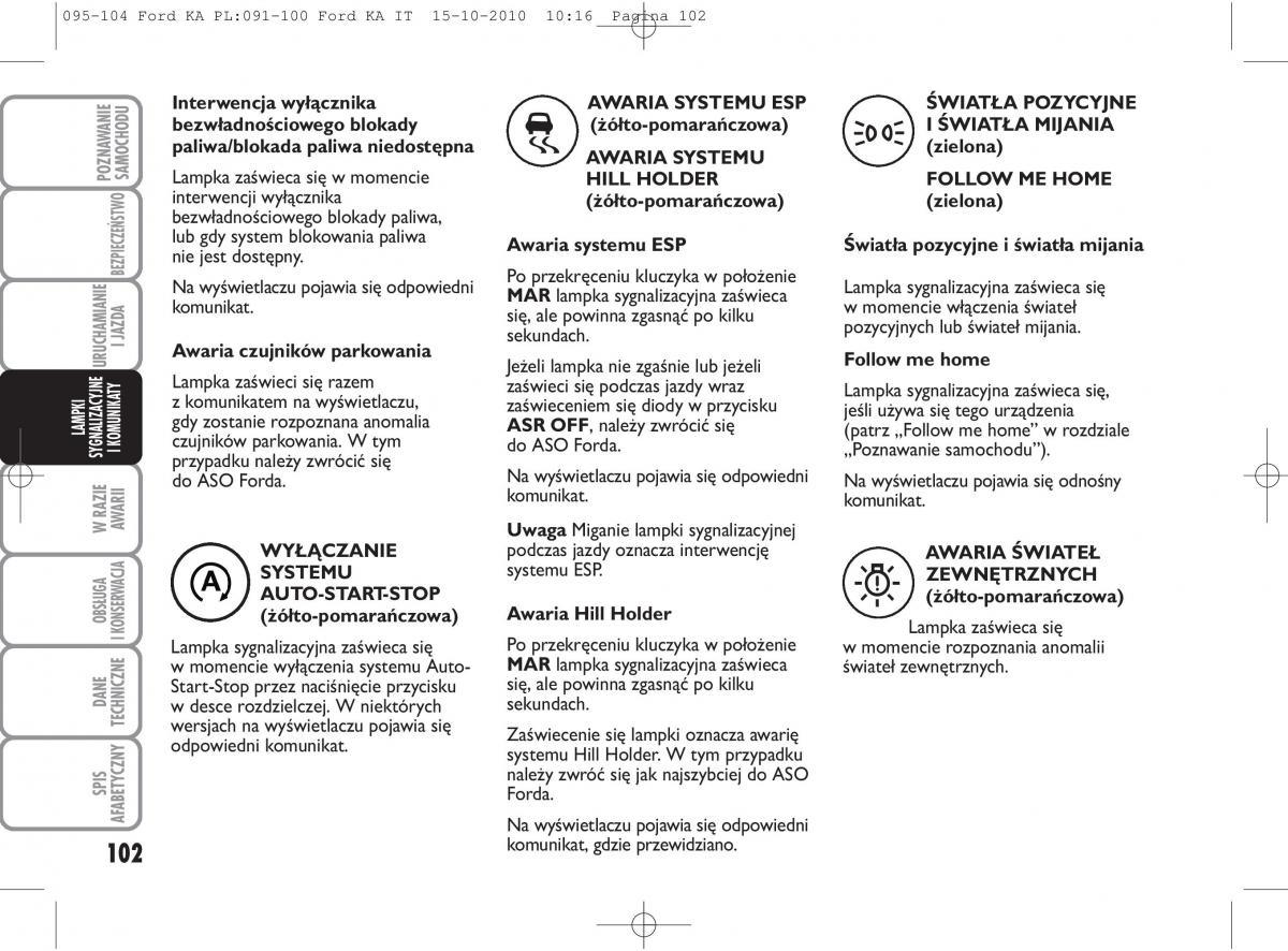 manual  Ford Ka II 2 instrukcja / page 119