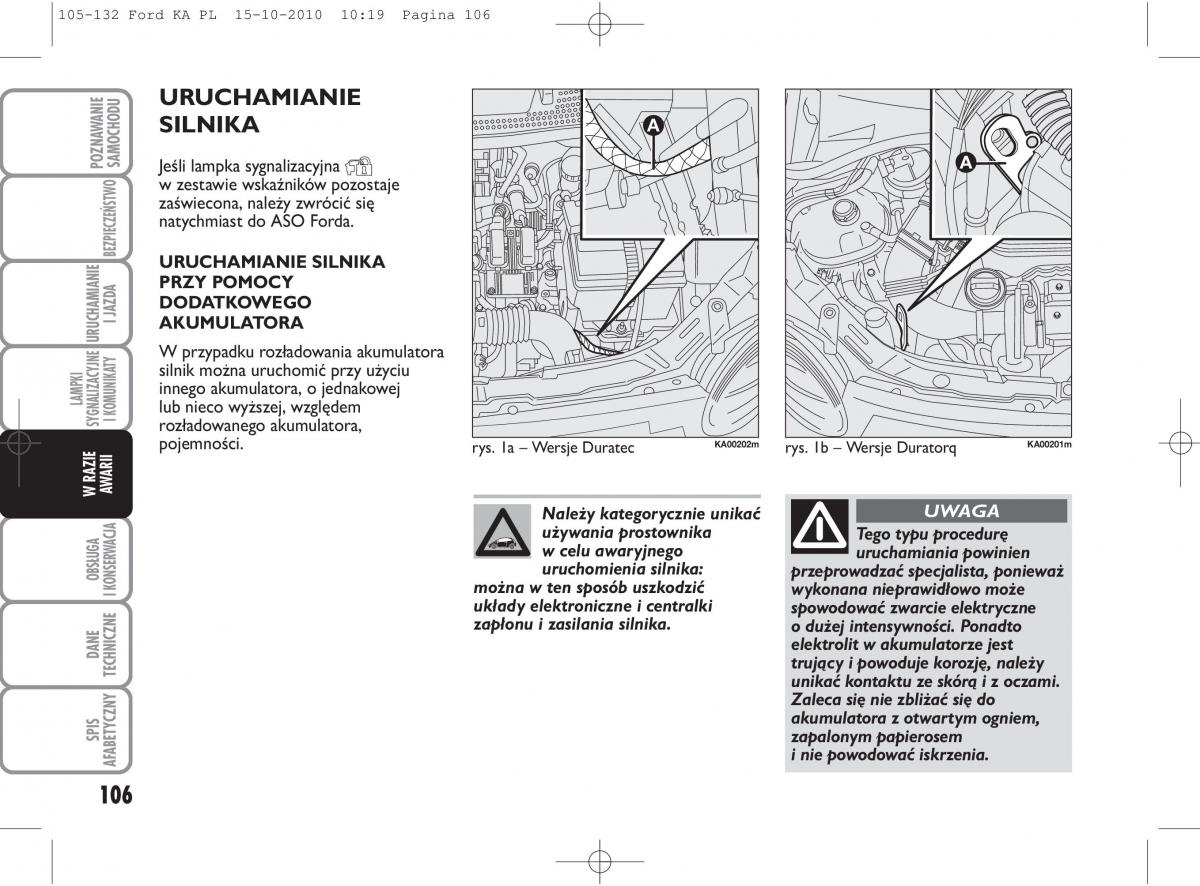 manual  Ford Ka II 2 instrukcja / page 123