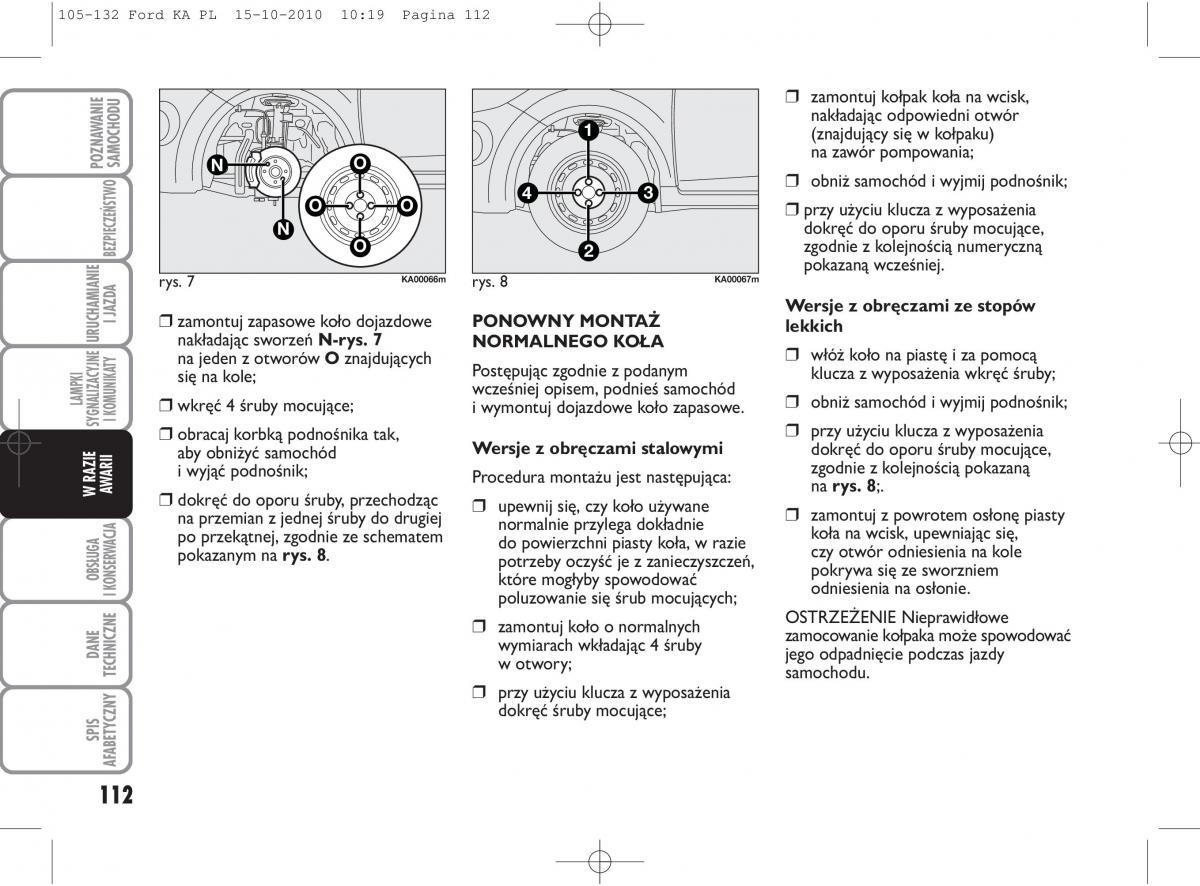 manual  Ford Ka II 2 instrukcja / page 129