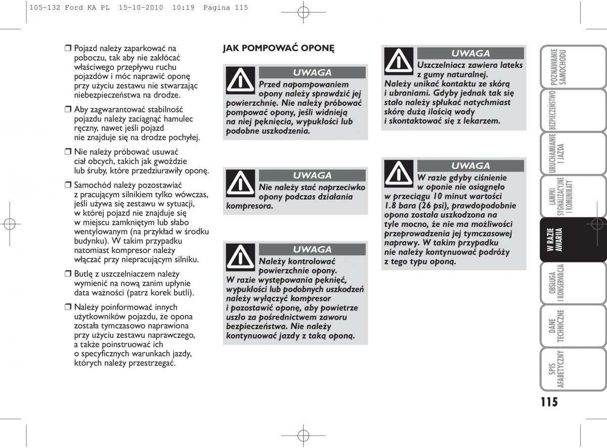 manual  Ford Ka II 2 instrukcja / page 132