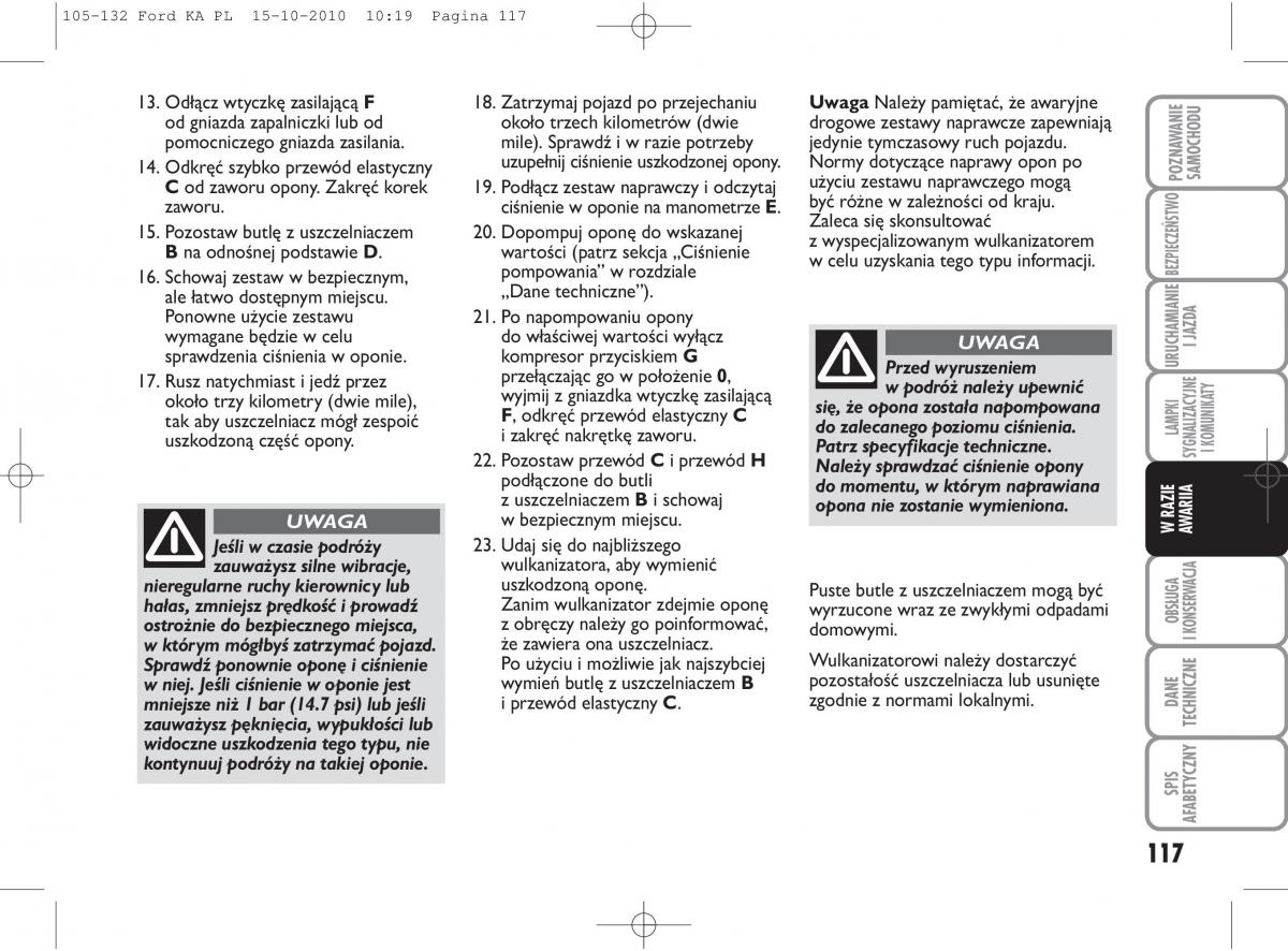 manual  Ford Ka II 2 instrukcja / page 134