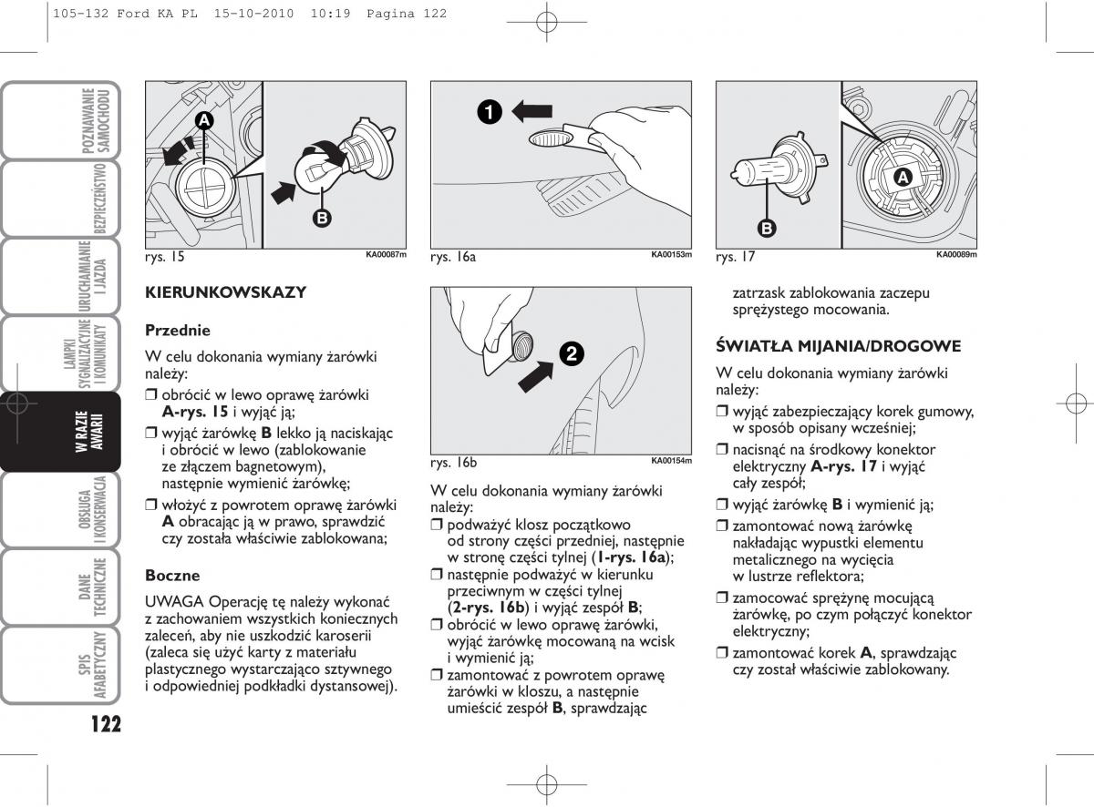 manual  Ford Ka II 2 instrukcja / page 139