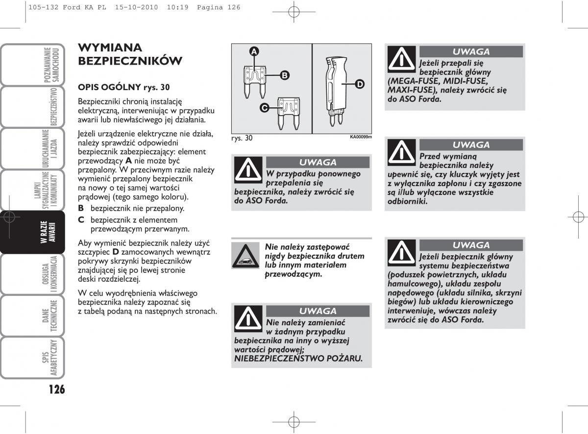 manual  Ford Ka II 2 instrukcja / page 143