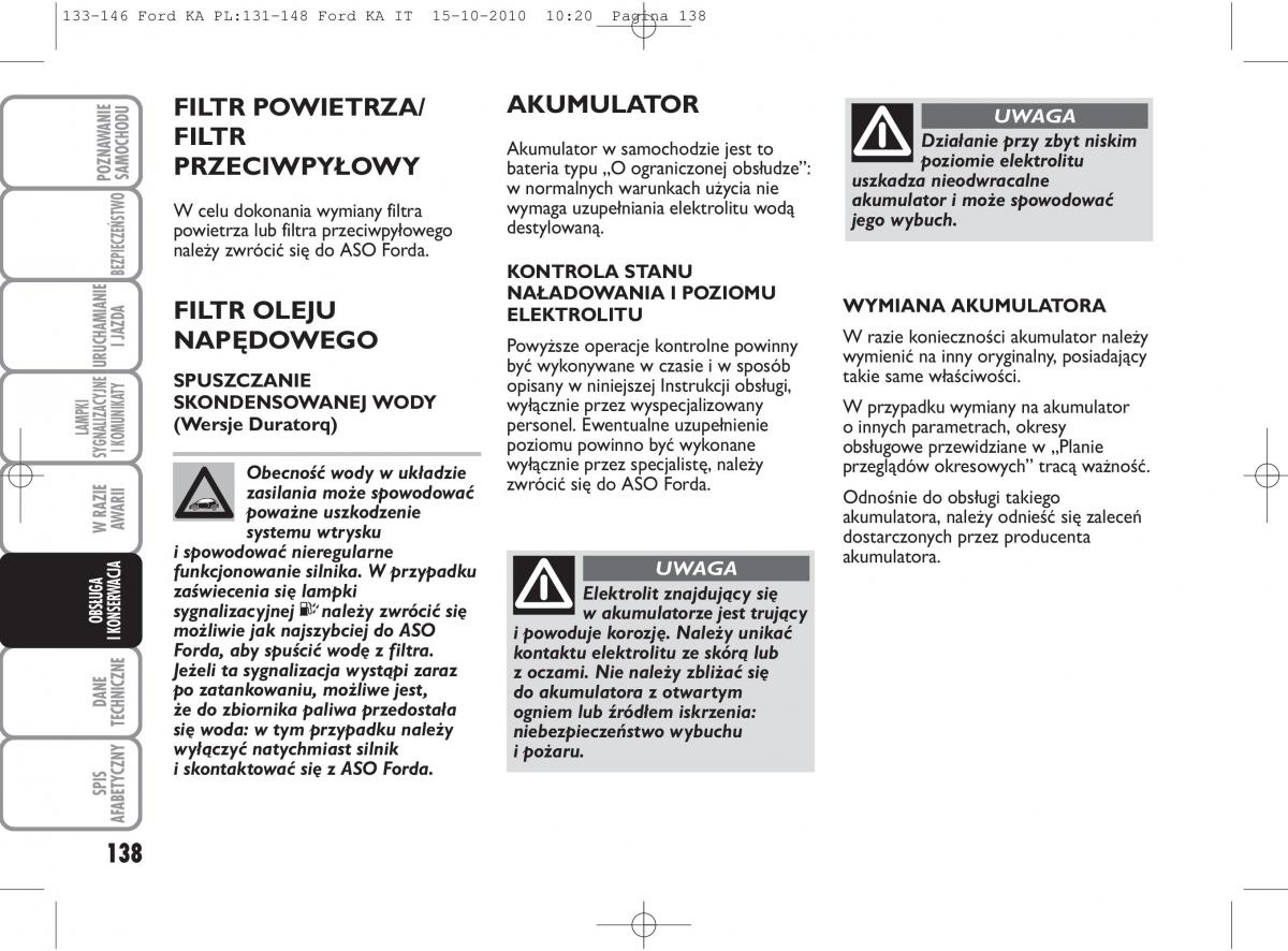 manual  Ford Ka II 2 instrukcja / page 155