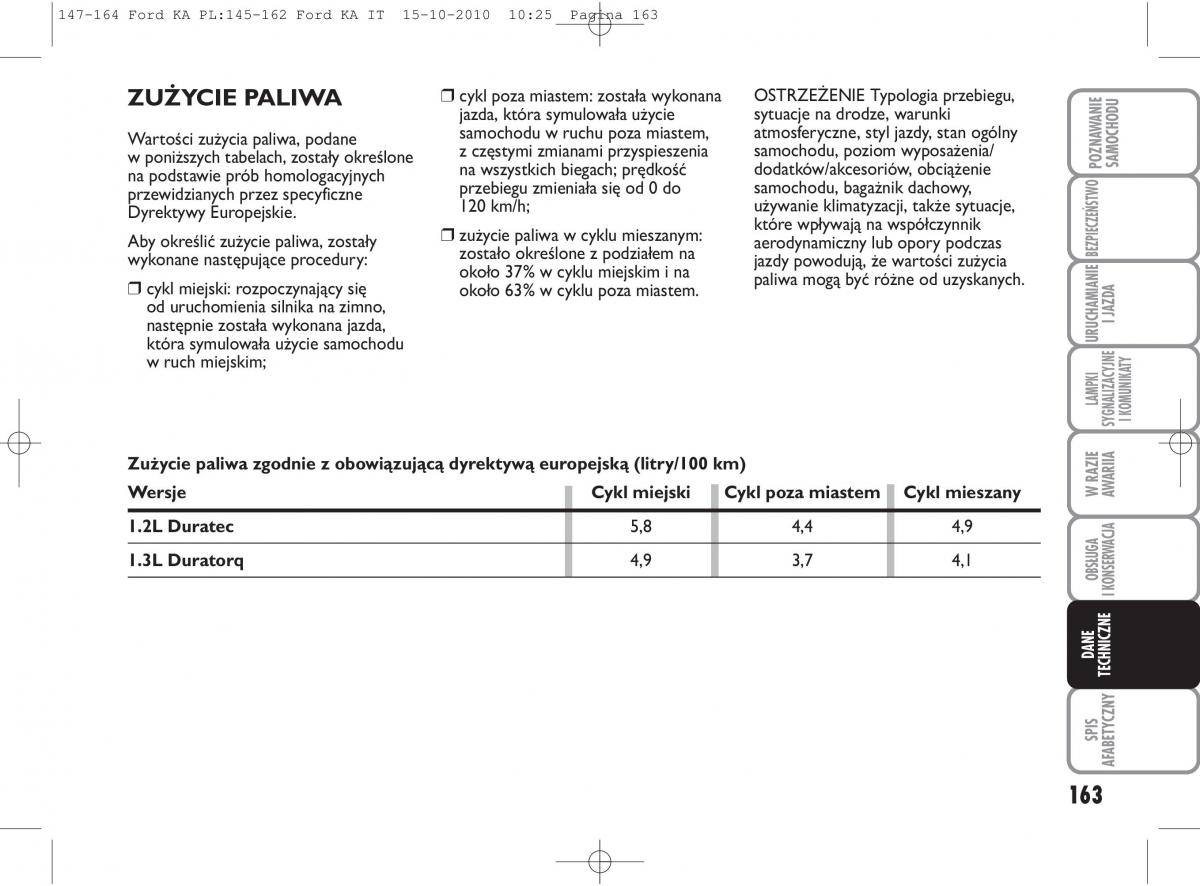 Ford Ka II 2 instrukcja obslugi / page 180